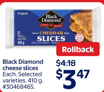 Black Diamond cheese slices