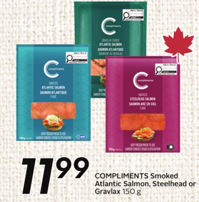 COMPLIMENTS Smoked Atlantic Salmon, Steelhead or Gravlax