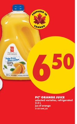 PC® ORANGE JUICE, 2.5 L