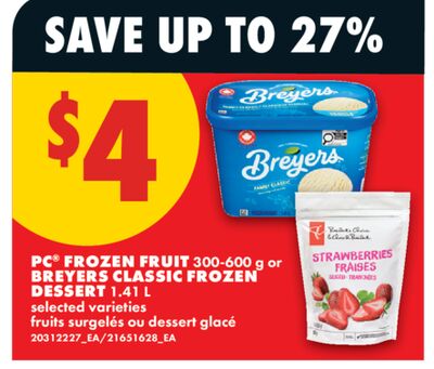 PC® FROZEN FRUIT, 300-600 G OR BREYERS CLASSIC FROZEN DESSERT, 1.41 L