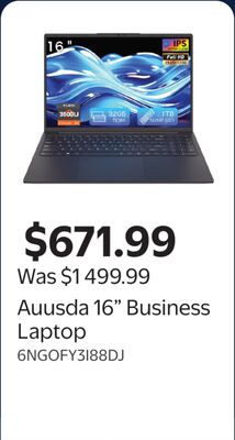 Auusda 16" Business Laptop