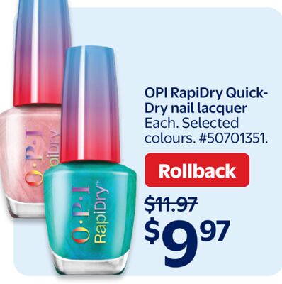 OPI RapiDry Quick-Dry nail lacquer