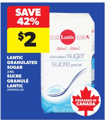 LANTIC GRANULATED SUGAR, 2 KG