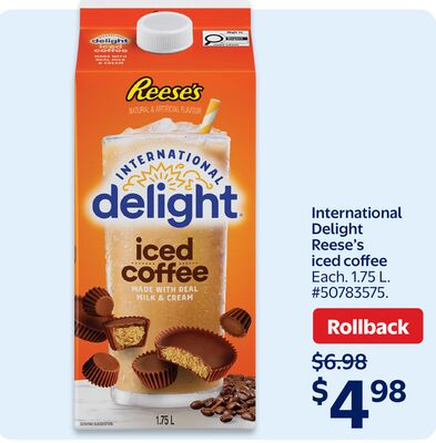 International Delight Reese's iced coffee