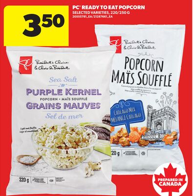 PC READY TO EAT POPCORN, 220/250 G