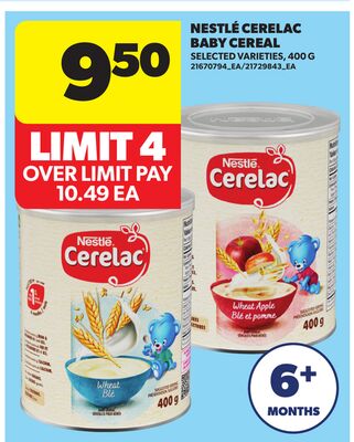 NESTLÉ CERELAC BABY CEREAL, 400 G