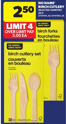 NO NAME® BIRCH CUTLERY, 30'S