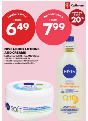 NIVEA BODY LOTIONS AND CREAMS
