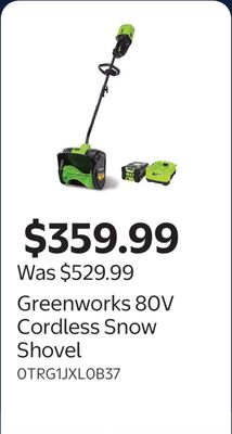 Greenworks 80V Cordless Snow Shovel