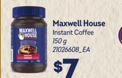 MAXWELL HOUSE INSTANT COFFEE, 150 G
