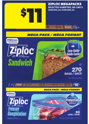 ZIPLOC MEGAPACKS, 60-240'S