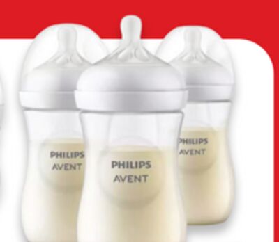 Philips Avent Natural baby bottles 3-pack with Natural Response nipple Pack.