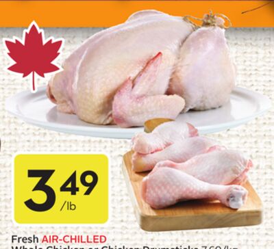 Fresh AIR-CHILLED Whole Chicken or Chicken Drumsticks