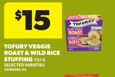 TOFURY VEGGIE ROAST & WILD RICE STUFFING, 737 G