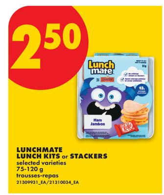LUNCHMATE LUNCH KITS OR STACKERS, 75-120 G