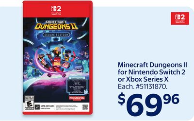 Minecraft Dungeons II for Nintendo Switch 2 or Xbox Series X.
