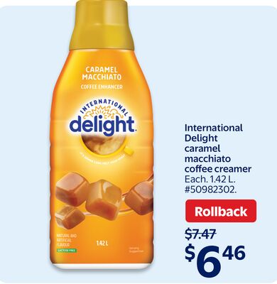 International Delight caramel macchiato coffee creamer