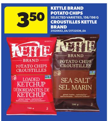 KETTLE BRAND POTATO CHIPS, 156/198 G
