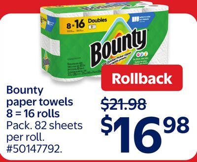 BOUNTY PAPER TOWELS