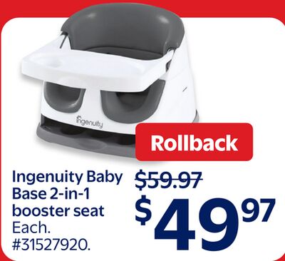 Ingenuity Baby Base 2-in-1 booster seat