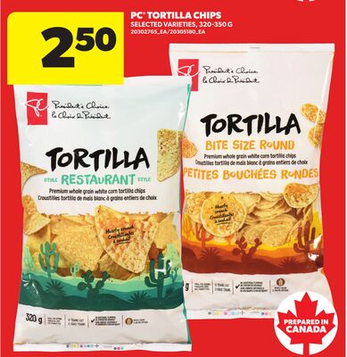 PC TORTILLA CHIPS, 320-350 G