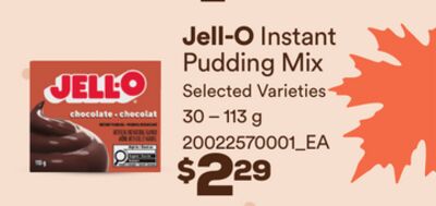 JELL-O INSTANT PUDDING MIX, 30 - 113 G