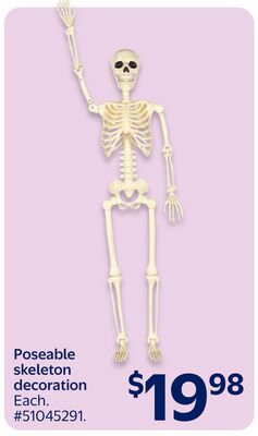Poseable skeleton decoration