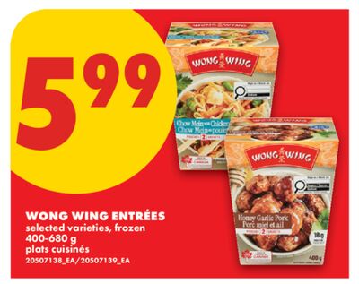 WONG WING ENTRÉES, 400-680 G