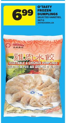 O'TASTY FROZEN DUMPLINGS, 567 G