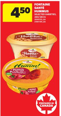FONTAINE SANTÉ HUMMUS, 260/283 G