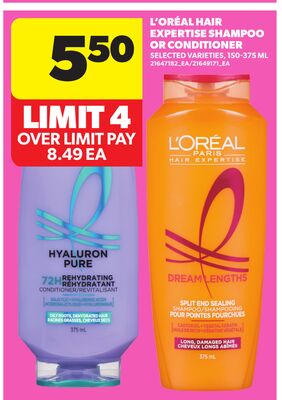 L'ORÉAL HAIR EXPERTISE SHAMPOO OR CONDITIONER, 150-375 ML