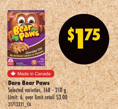 DARE BEAR PAWS, 168 - 210 G