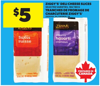 ZIGGY'S DELI CHEESE SLICES, 160/180 G