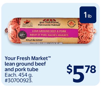 Your Fresh Market™ lean ground beef and pork tube