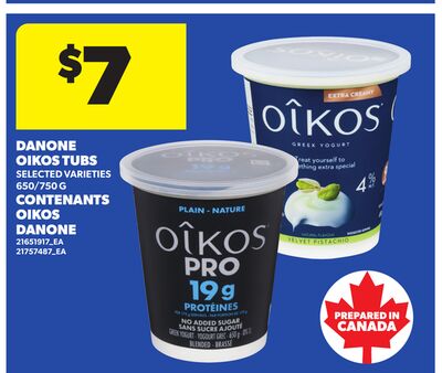 DANONE OIKOS TUBS, 650/750 G
