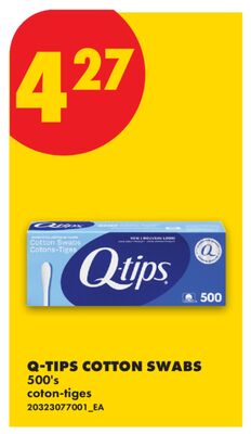 Q-TIPS COTTON SWABS, 500's