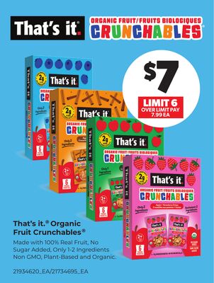 THAT'S IT ® ORGANIC FRUIT CRUNCHABLES®