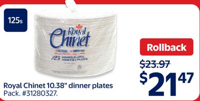 Royal Chinet 10.38" dinner plates