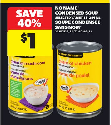 NO NAME® CONDENSED SOUP, 284 ML