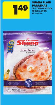 SHANA PLAIN PARATHAS, 300 G