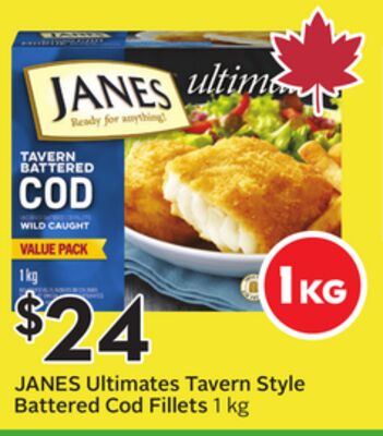 JANES Ultimates Tavern Style Battered Cod Fillets