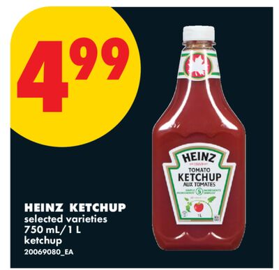 HEINZ KETCHUP, 750 mL / 1 L