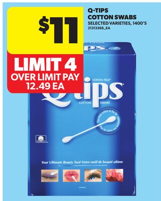 Q-TIPS COTTON SWABS, 1400'S