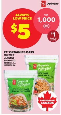 PC® ORGANICS OATS, 900 G / 1 KG