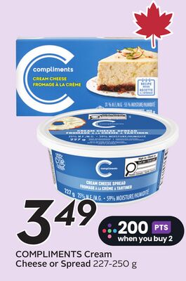 COMPLIMENTS Cream Cheese or Spread
