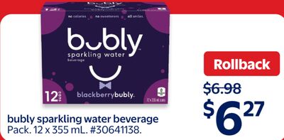 bubly sparkling water beverage