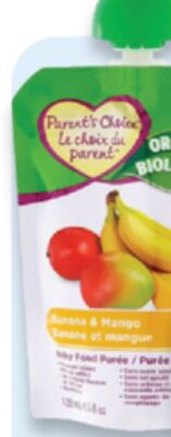 Parent's Choice organic baby food puree