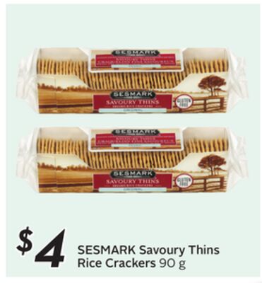 Savoury Thins Rice Crackers 90 g