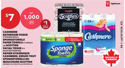 CASHMERE BATHROOM TISSUE, 12 DOUBLE ROLLS, SPONGETOWELS PAPER TOWELS, 3=6 ROLLS OR SCOTTIES FACIAL TISSUE, 6'S