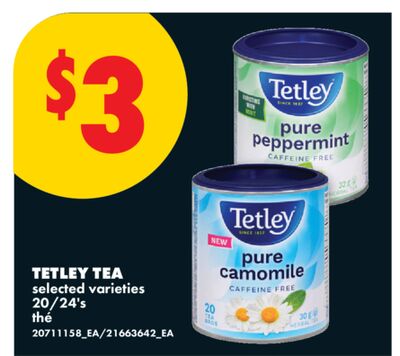 TETLEY TEA, 20/24's